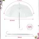 Clear Umbrellas for Rain Lightweight Windproof Large Clear Umbrella,Open Stick Umbrellas Fiberglass Frame Firm Durable Weddings,Graduation,Prom,Outdoor Events for Men and Women.