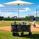 Lalafancy Heavy Duty Fishing Rod Holder for Beach Wagon, Umbrella Holder Clip on Mount to Wagon, Cart, Chair for Fishing, Beach, Camping, Ball Park, Fits 1.3" to 1.5" Outdoor Umbrella Poles
