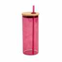 Multi-function Glass Cup with Lid Transparent Juice Tumbler with Straw for Cold Beverages for Home Cafes and Parties 20 oz
