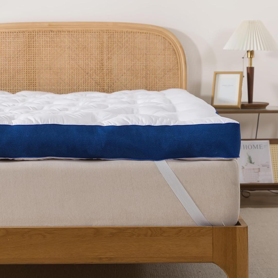 WhatsBedding 5 Inch Memory Foam Mattress Topper King