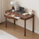 Solid Wood Desk with Drawers (Walnut Color, 39.4inch)
Gaming Study Home Office Desk for Small Spaces, Small Computer Work Desk for Bedroom, Easy to Assemble