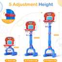 Toddler Basketball Hoop,Swimming Pool Basketball Hoop, Adjustable Mini Kids Basketball & Soccer Goal with4Balls & Ball Pumps for Indoor, Outdoor, Pool, Sports, Birthday Gifts for Children
