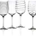 Mikasa Cheers White Wine Glasses Set of 4, 16-Ounce Elegant Glassware, Durable and Dishwasher Safe, Perfect for Everyday or Entertaining