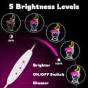 2 x Moonlit Elephant Neon Sign for Wall Decor, Cute Dimmable Animal Neon Lights for Kids' Room or Bedroom, USB Powered LED Sign Christmas, Birthday, and Party Gift for Kids(16.5"x9.3")