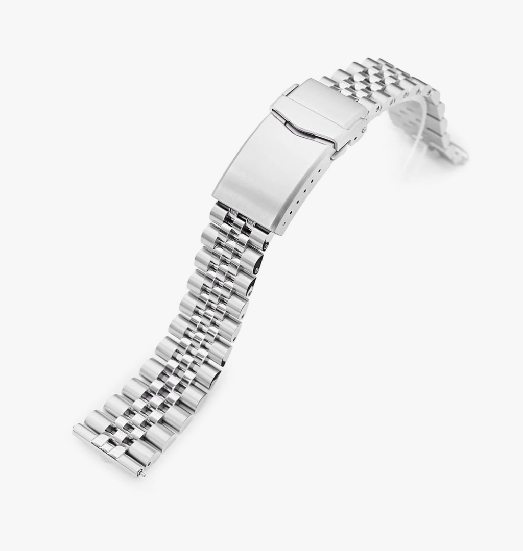 MiLTAT 18mm Quick Release Watch Band Straight End, Super-JUB II QR 316L Stainless Steel Brushed