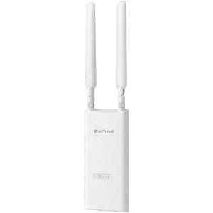 BrosTrend AC1200 Outdoor Access Point Long Range, IP65 Weatherproof Gigabit WiFi Access Point, Dual Band 5GHz + 2.4G, PoE Powered, with Passive PoE Injector, Universal Compatible, WAP for Yard Farm RV