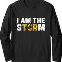 I Am The Storm Long Sleeve T-Shirt (Small, Black)