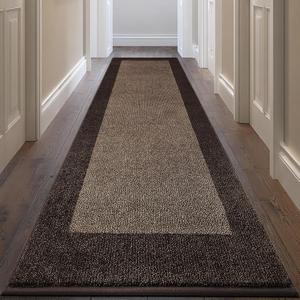 Machine Washable Runner Rug 32" x 96", Non Slip Kitchen Mat for Floor, Absorbent Entryway Rug for Kitchen, Bedroom, Living Room, Hallway, Door (Roll Packing)