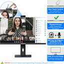23.8 Inch Monitor with Pop-Up Webcam - 2K 2560 x 1440 IPS Computer Monitor, 100Hz Vertical Gaming PC Screen, Built-in 3MP Webcam & Microphone, HDMI, DisplayPort, Display for Office Home