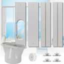 Portable Air Conditioner Window Kit, Adjustable Vertical/Horizontal Sliding Window Vent Kit Plate for AC Unit, AC Window Seal Suitable for 5.1 AC Exhaust Hose