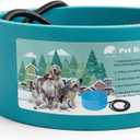 Pet Heated Bowl, Teal, Automatic Temperature Control, Freeze Protection, Dry and Overheat Protection