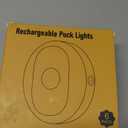 WILLED Puck Lights with Remote Control, Rechargeable Under Cabinet Lights, 1200mAh Battery Operated Tap Lights, Dimmable Push Lighting, Wireless Closet Light, LED USB Stick On Light (6 Pack) (Warm White - Cool White, Black)