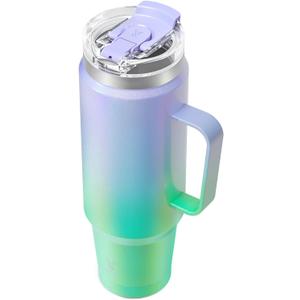 Meoky 40oz Tumbler with Handle, Stainless Steel Travel Mug with 2-in-1 Straw and Sip Lid, Vacuum Insulated Coffee Mug, 100% Leak Proof, Keeps Cold for 34 Hours or Hot for 10 Hours (Fairyland)