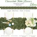 24 Packs Olive Green Table Runner, Charming Cheesecloth Table Runner 17 x 108inch, Gauze Boho Wedding Decoration Rustic Sheer Fabric Cheese Cloth Table Runners for Wedding Party Bridal Shower
