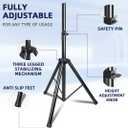 2 Pack Universal Speaker Stands Pair, Height Adjustable Tripod from 35 to 60 Inch 35 MM Compatible Insert with Carrying Bag for Stage