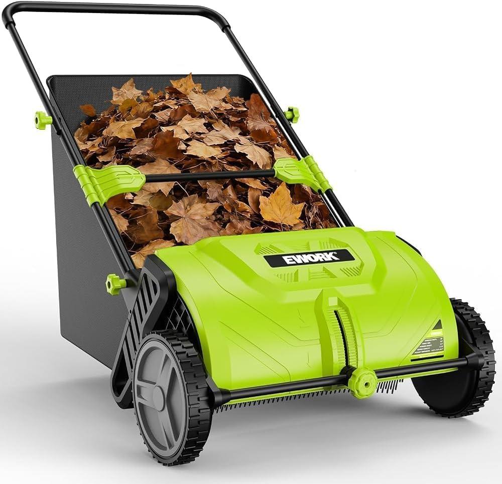 EWORK Push Lawn Sweeper 10-Inch