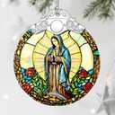 Stained Glass Religious Ornament, Christian Christmas Decorations, Christmas Ornaments for Tree, Catholic Home Decor, Religious Gifts, Faith Gifts for Christian, Gift Ideas & Xmas Gift