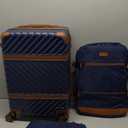 Coolife Luggage Set Suitcase Carry On Luggage PC Hardshell Luggage TSA Lock Spinner Wheels Telescopic Handle (3 piece set (BP/TB/20), Navy)