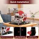 Football Helmet Display Case Full Size, Clear Acrylic Helmet Display Box Dustproof Helmet Case Display Case with Metal Bell Base for Sports Memorabilia (15 x 11.8 x 12.6 in)