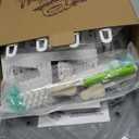 High Capacity Drying Rack with 5pcs Brushes, Deluxe Countertop Drying Rack, Universal Drying Station, Baby Bottle Drying Rack with Bottle Brushes, White