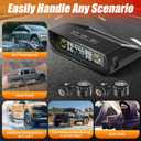 Solar RV TPMS Tire Pressure Monitoring System 4 External Sensors + Solar & USB Dual Power, 0-9.9BAR/0-144 PSI, Color LCD Monitor, 6 Alram Modes, Real-Time TP for RV/Trailer/Truck