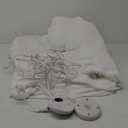 Heated Mattress Pad Queen Size - Embossed Electric Mattress Pad Cover Dual Control - 1-10 Hours Auto Shut Off with Deep Pocket White