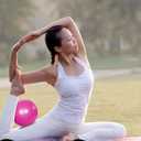 2 x Fsadwnn Small Pilates Exercise Ball - 9 Inch Core Training Ball with Pump, Barre & Yoga Workout (Pink)