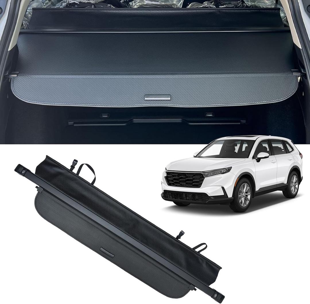 AUXKO Retractable Cargo Cover for Honda CRV 2023-2026, Trunk Cover Shade Cover for 2025 2026 Honda CRV, Shielding Shade Anti-Peeping Luggage Privacy Screen,Carbon Fiber(NOT for Sport Touring Hybrid)
