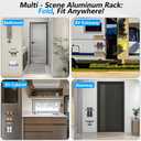 4 Pack Foldable RV Shoe Rack- Aluminum Wall Shoe Organizer for RV & Camper, Ultimate Rv Shoe Storage Solution, Efficient Space-Saving Shoes Holder for Footwears, Essential Travel Trailer Organizer