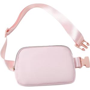 Belt Bag for Women, Cross Body Fanny Pack Fashion Waist Packs Everywhere Belt Bag with Adjustable Strap Gifts for Teen Girls Women Men (Pink)