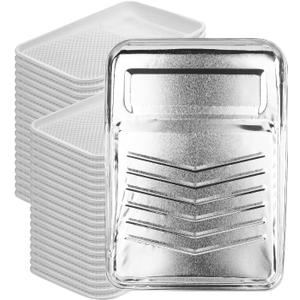 Bates- Paint Tray Liner, 9 Inch, 41 pcs, 1x Metal and 40 x Plastic Paint Trays for Painting Walls