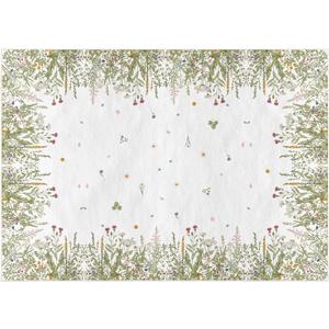 Artoid Mode Antique Herbs and Wild Flowers Area Rug, Home Decor Low-Profile Area Rugs for Entryway Bedroom Living Room Laundry Room Indoor 5x7 Feet