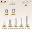 METALLIXITY Crib Screws Replacement Set(M6-1x15/20/25/30/35mm) 100Pcs, Silver, Connector Bolt M6 Screw Barrel Nuts Binding Screws, for Chair Cabinet Bed, Silver