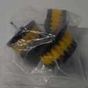 uxcell Drill Brush 4" All-Purpose Cleaning Scrubber Kit for Grout, Floor, Tub, Tile, Yellow 4Pcs