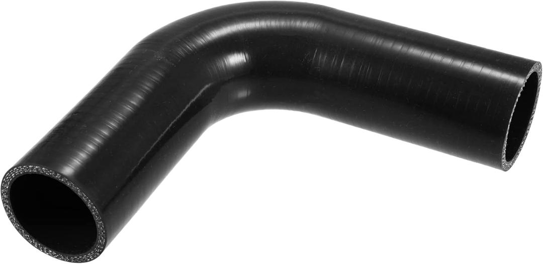 X AUTOHAUX 45mm 1.77" ID 90 Degree Elbow Silicone Reducer Hose Pipe Bend Turbo Water Intercooler Black