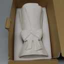 Fully Glazed White Ceramic Bow Vase 9.64 in Unique Cute Modern Decorative Bouquet Flower Vases for Home Living Room Table Valentine's Day Decor Women Girl Gifts