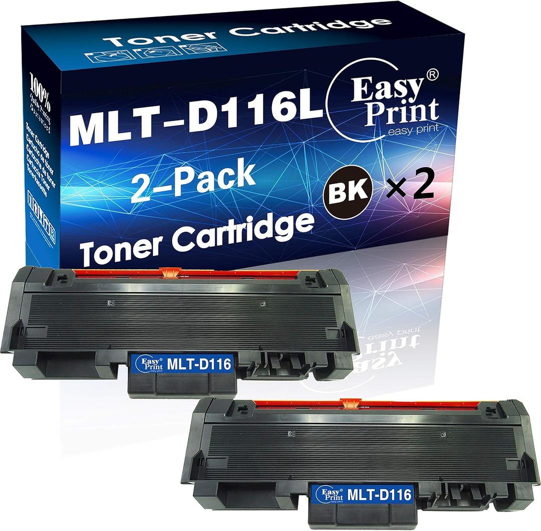 EASYPRINT (Double Black Toner Unit) Compatible D116L Toner Cartridge MLT-D116L Compatible for Samsung SL-M2625 M2825DW M2675FN M2875FW M2835 M2836 M2826ND M2885FW, Xpress M2676N M2626D