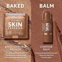 COVERGIRL TruBlend Skin Enhancer Baked Luminous Bronzer, with Hyaluronic Acid & White Rose Extract, Blends Seamlessly - 320 Caramel (Medium Bronze with Copper Swirls)