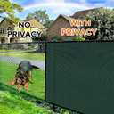 6ftx50ft Fence Privacy Screen Heavy Duty 170 GSM Windscreen & Dustproof Fabric Privacy Screen Covering Mesh Fencing for Outdoor Patio, Balcony, Pool Deck, Dark Green