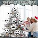 Jenaai 9 Pcs Large Ghost Christmas Tree Picks Black and White Night Christmas Ornaments for Xmas Tree Topper Party Supplies Home School Office Decor