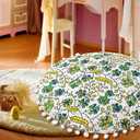 18 Inch Round Pillow Cover Only Floor Cushion Covers Seating Pillows For Adults Kids Poufs Mandala Seats Case Hippie Cushions Cases Boho Living Room (18 Pillow Cover ,Without Filler)