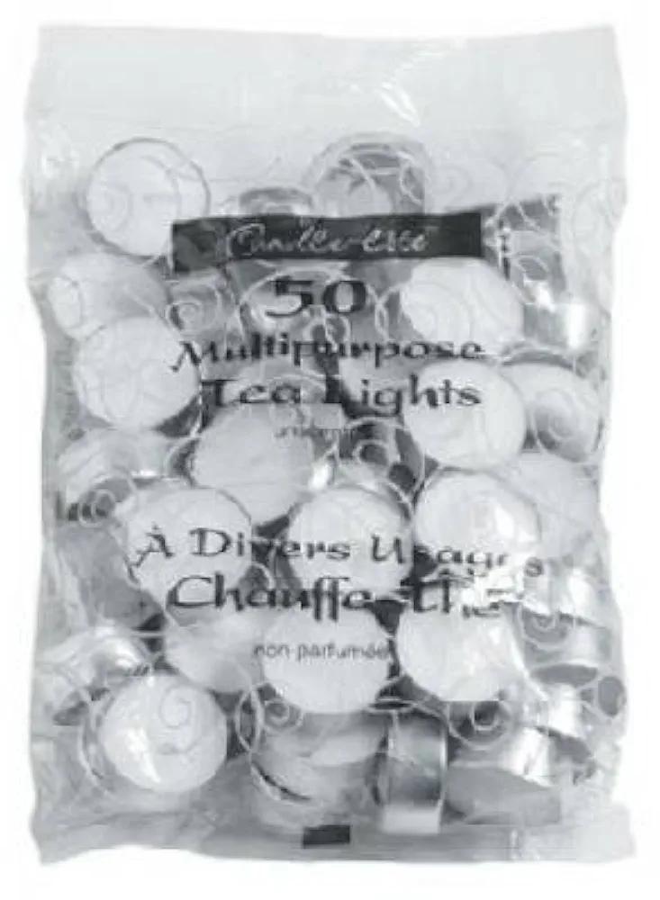 Candle Lite 4231595 Tea Light Candles, Count of 50. - Quantity 6 Pack of 2