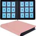 Top Loader Binder, Holds 324 Top Loaders,9 Pocket Top Loader Binders for 3" x 5" Rigid Cards,Top Loader Card Binder for Hard Plastic Top Loaders -Pink