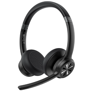TECKNET Wireless Headset, Bluetooth Headset with Noise Cancelling Microphone  Rechargeable Bluetooth V5.2 Headphones, 50H Playtime & Mic Mute, On Ear Headphones for Trucker/Remote Work/Call Center