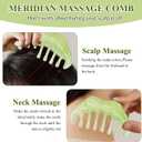 Jade Eye Mask 2 Pcs Jade Eye Mask for Facials can Relieve Puffiness and Relieve Eye Cover (Comes with Massage M-Shaped Comb *1, Eight-Tooth Comb *1)