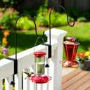 2 Pcs 11 Inch Deck Hook for Bird Feeder Deck Railing Plant Hanger with 3 Inch Strengthened Clamp Adjustable Outdoor Plant Holder for Hanging Bird Feeder Flower Pot Birdhouse