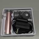 4.8IN Longer Electric Foot Callus Remover with 80pcs Sandpaper Discs, Professional Aluminum Callus Remover for Feet, Stepless Speed Control Pedicure Tools for Dead Skin (Pink)