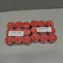 Tea Light Candles Colored Unscented Metallic Tin Cups Set of 36 Made in USA (Red)