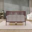 Dream On Me Synergy 5 in 1 Convertible Crib in Baltic Amber, Greenguard Gold and BSA Certified, Converts from A Baby Crib to A Toddler Bed, A Daybed and Full-Size Bed