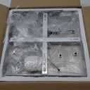 CXGLEAMING 15.7" Modern LED Ceiling Light Flush Mount Crystal Chandelier Light Fixture Round Moon Shape Modern Chandeliers for Living Room Bedroom Bathroom Hallway(3 Color Changable)